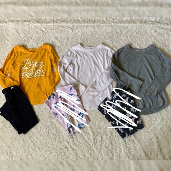 girls long sleeve and leggings lot- 4/5T - Picture 3 of 6